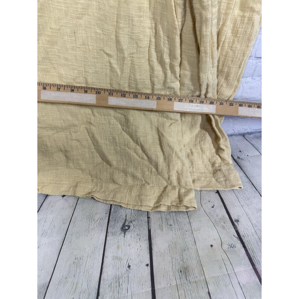 Free People Sun Drenched Overalls Large Yellow Cotton Wide Leg Relaxed Boho - Picture 8 of 16